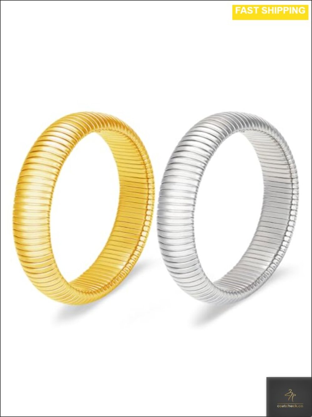 Gold Stretch Snake Chain Bangle Bracelets Stack Set Women Stainless Steel